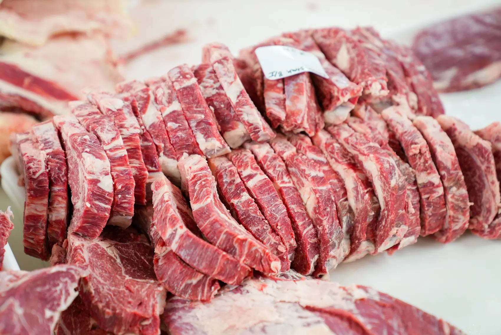 Sliced beef cuts